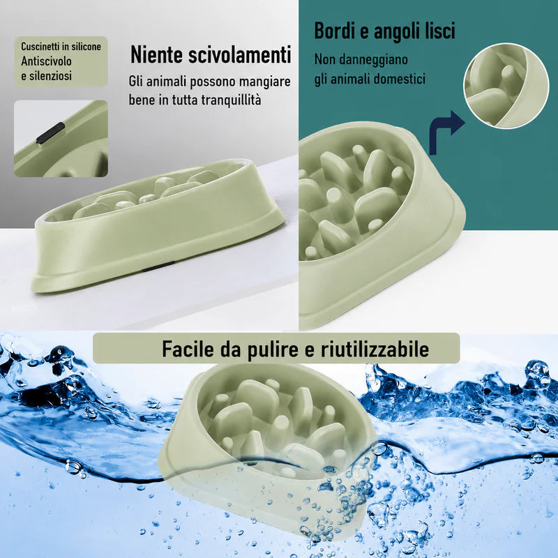 Ciotola Slow Feed Anti-Soffocamento